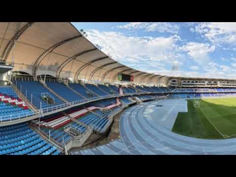 Vista del estadio Pascual Guerrero desde un vuelo de SkyTrip Drone